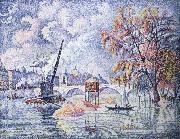 Paul Signac flood at the pont royal oil painting artist